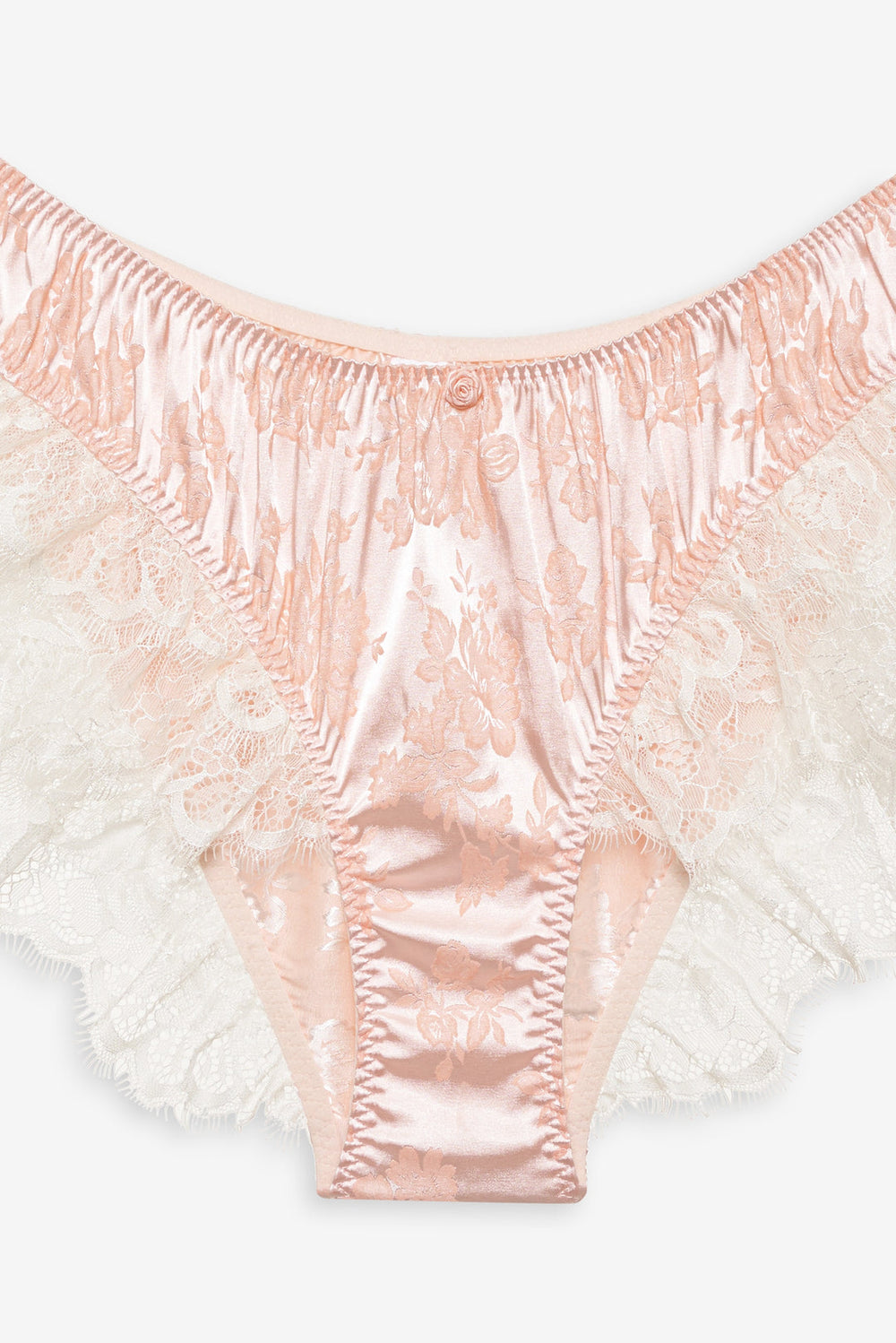 Audrey Jacquard Shorts — Peach