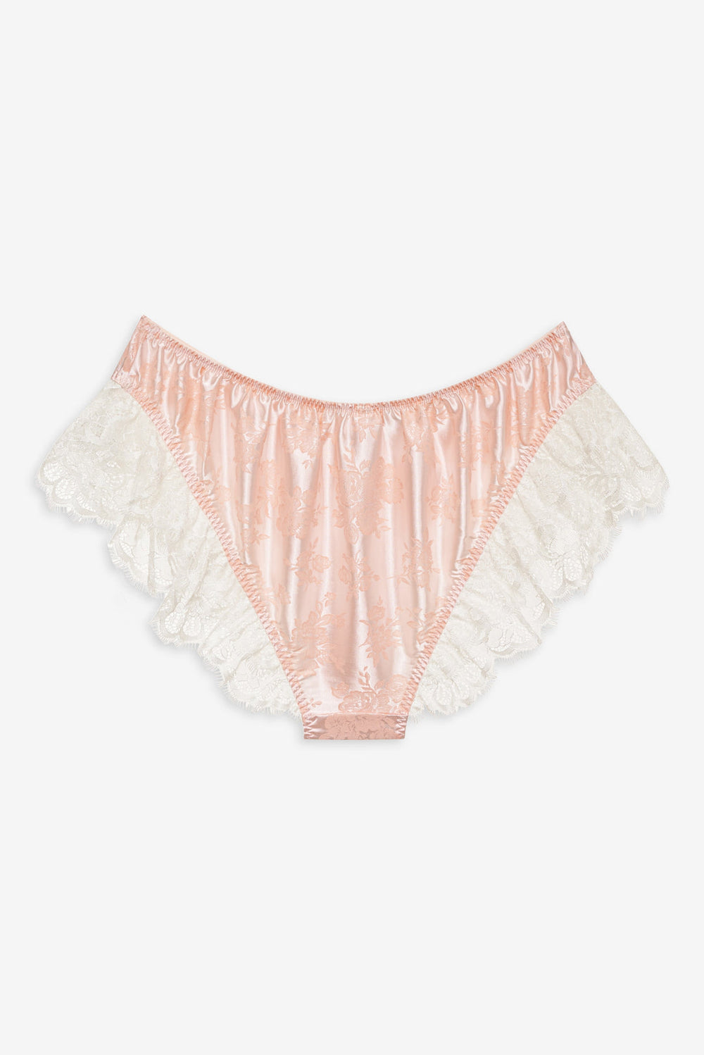 Audrey Jacquard Shorts — Peach