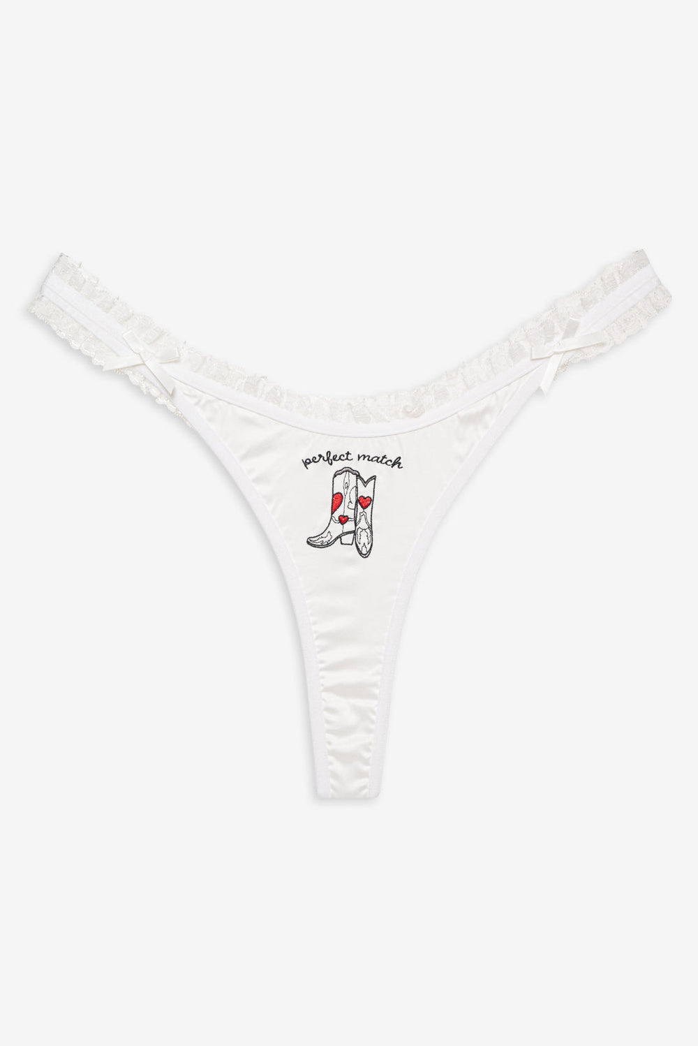 Bachelorette Thong Panty Pack — White