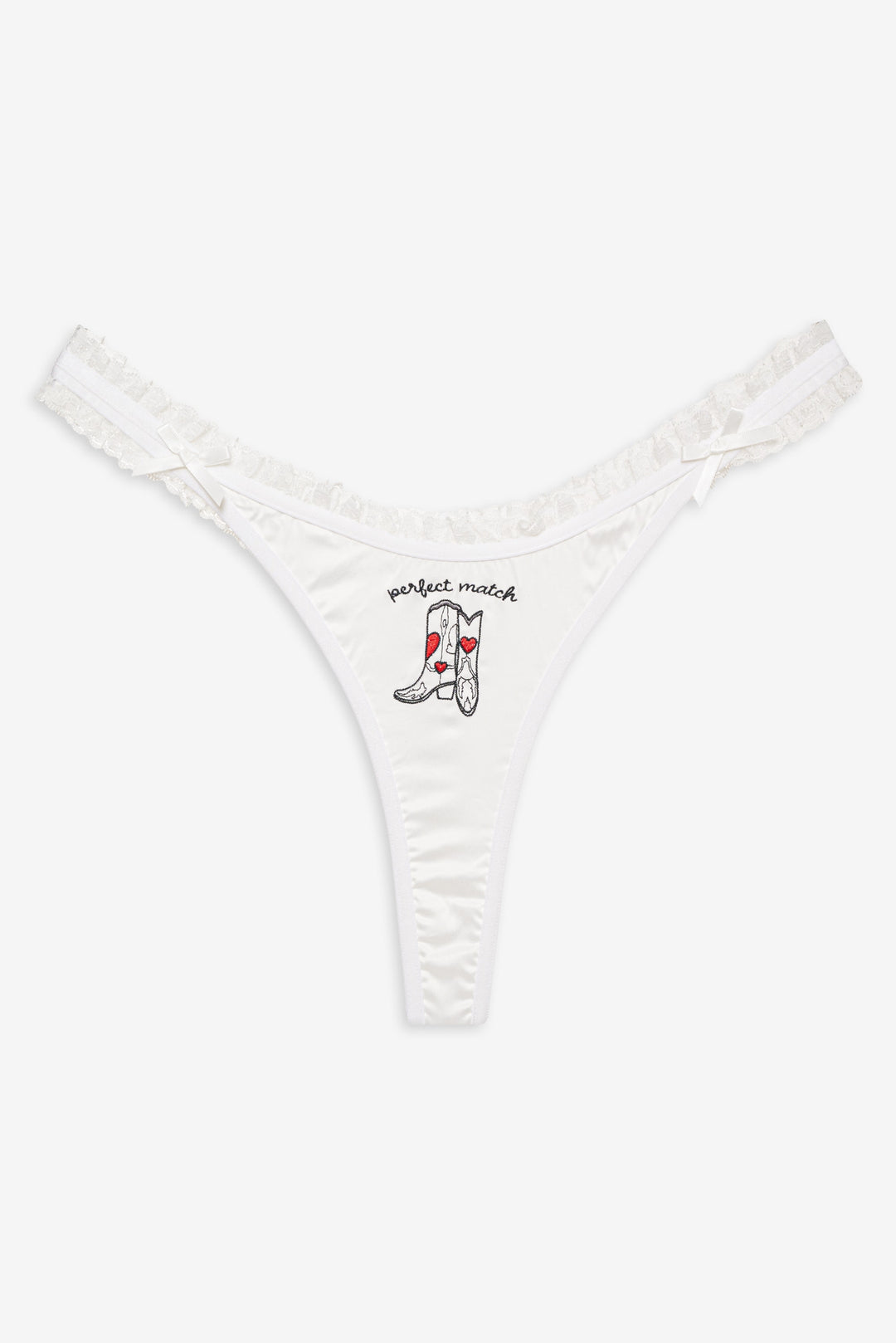 Bachelorette Thong Panty Pack — White