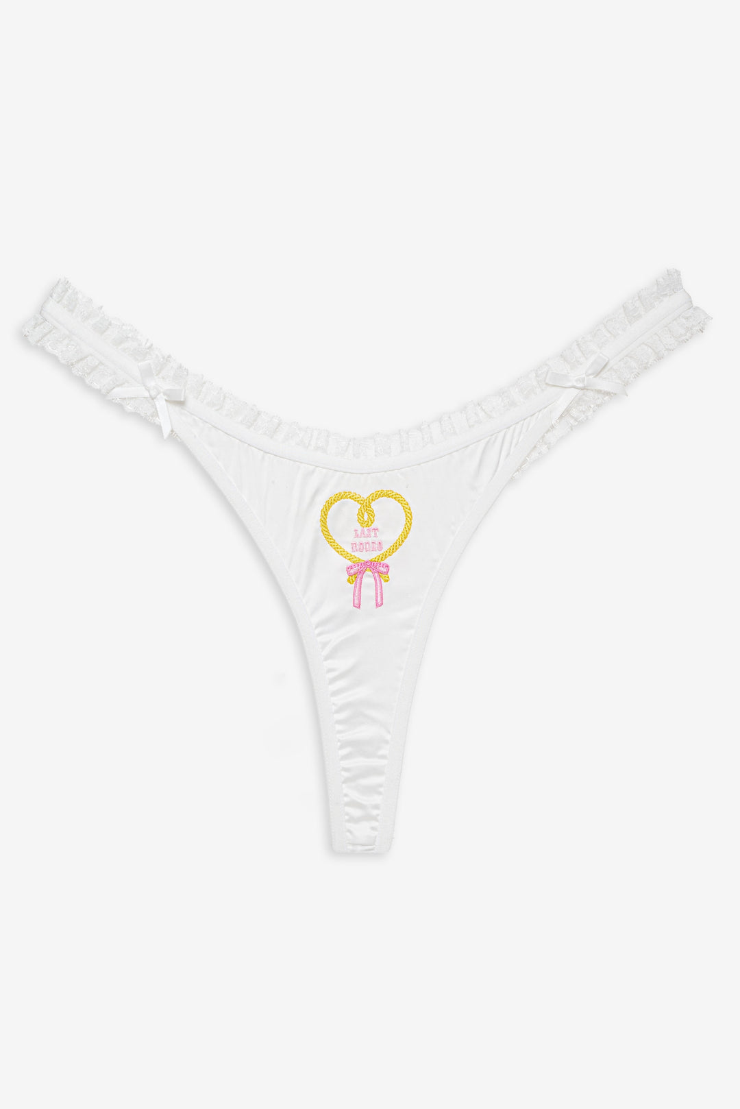 Bachelorette Thong Panty Pack — White