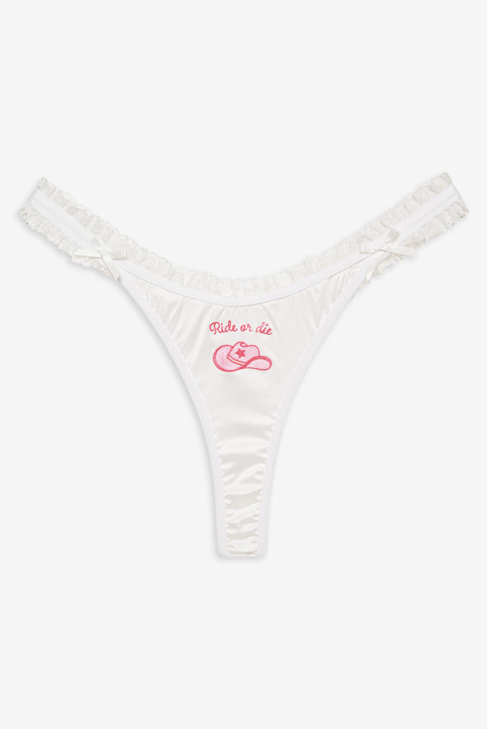 Bachelorette Thong Panty Pack — White