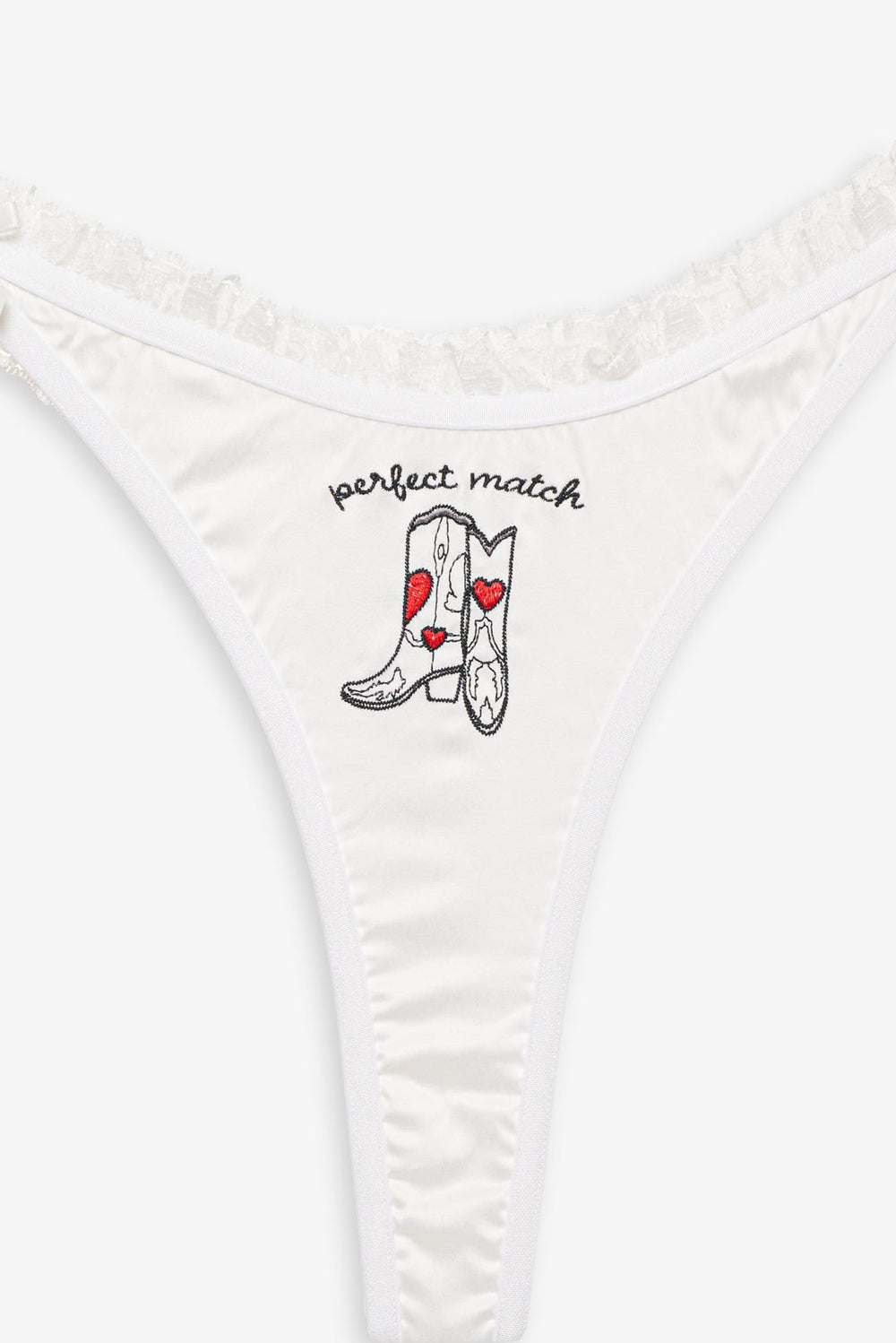 Bachelorette Thong Panty Pack — White