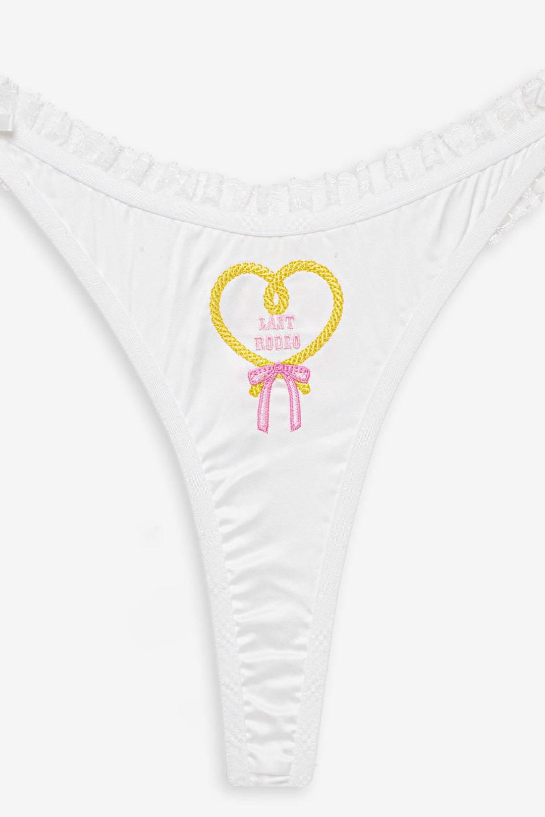 Bachelorette Thong Panty Pack — White