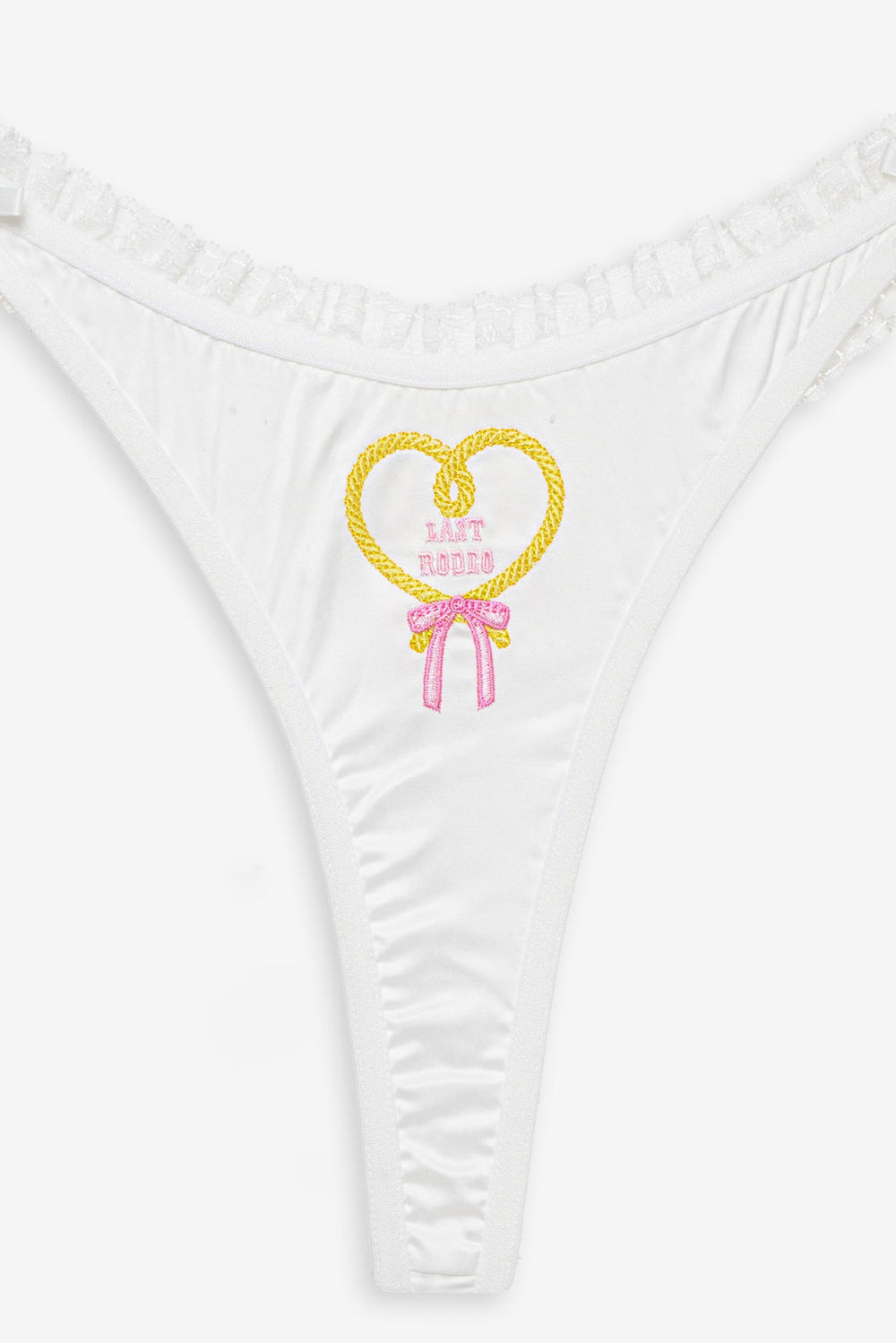 Bachelorette Thong Panty Pack — White