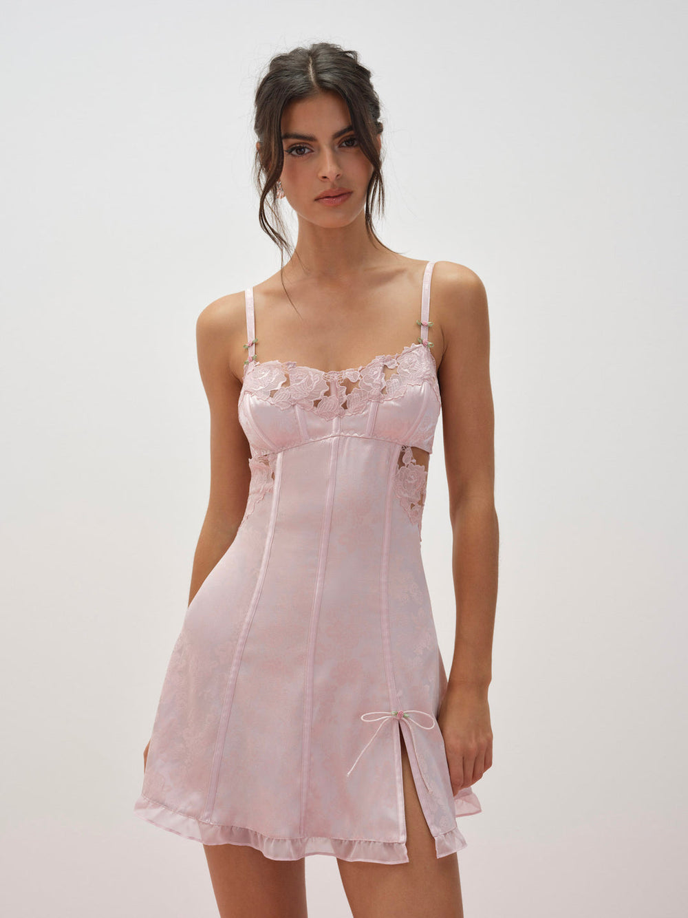 Blissful Blooms Slip Dress — Pink