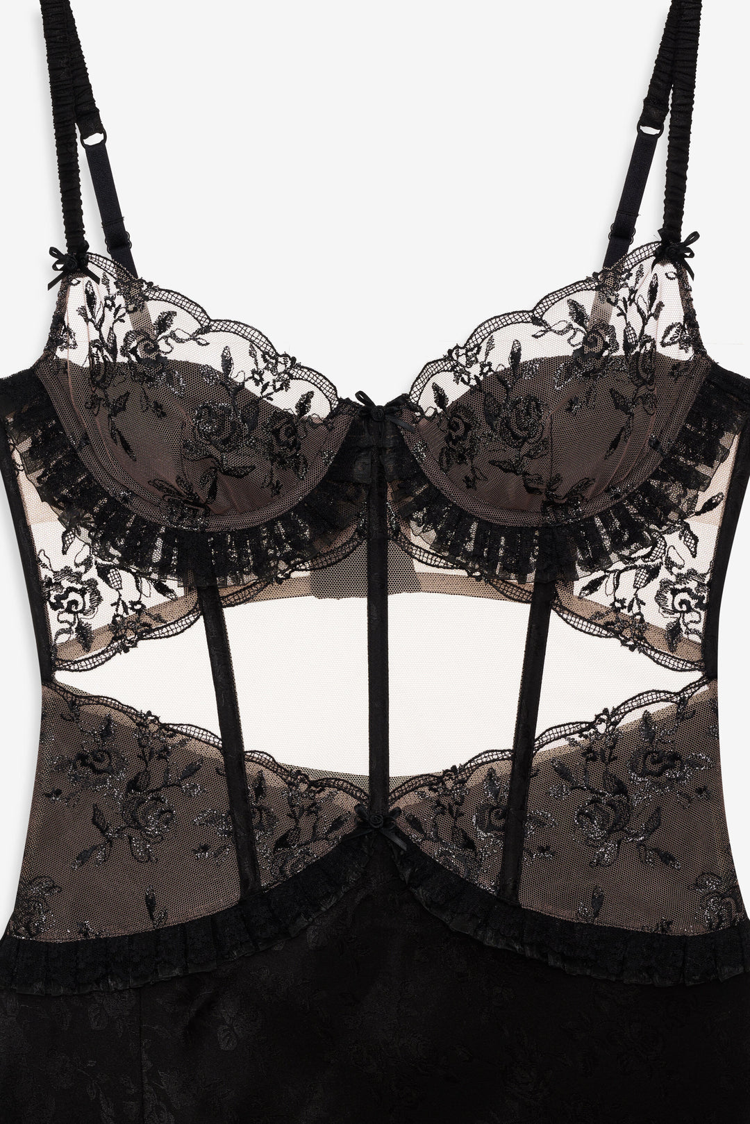 Sonia Maxi Slip Dress — Black