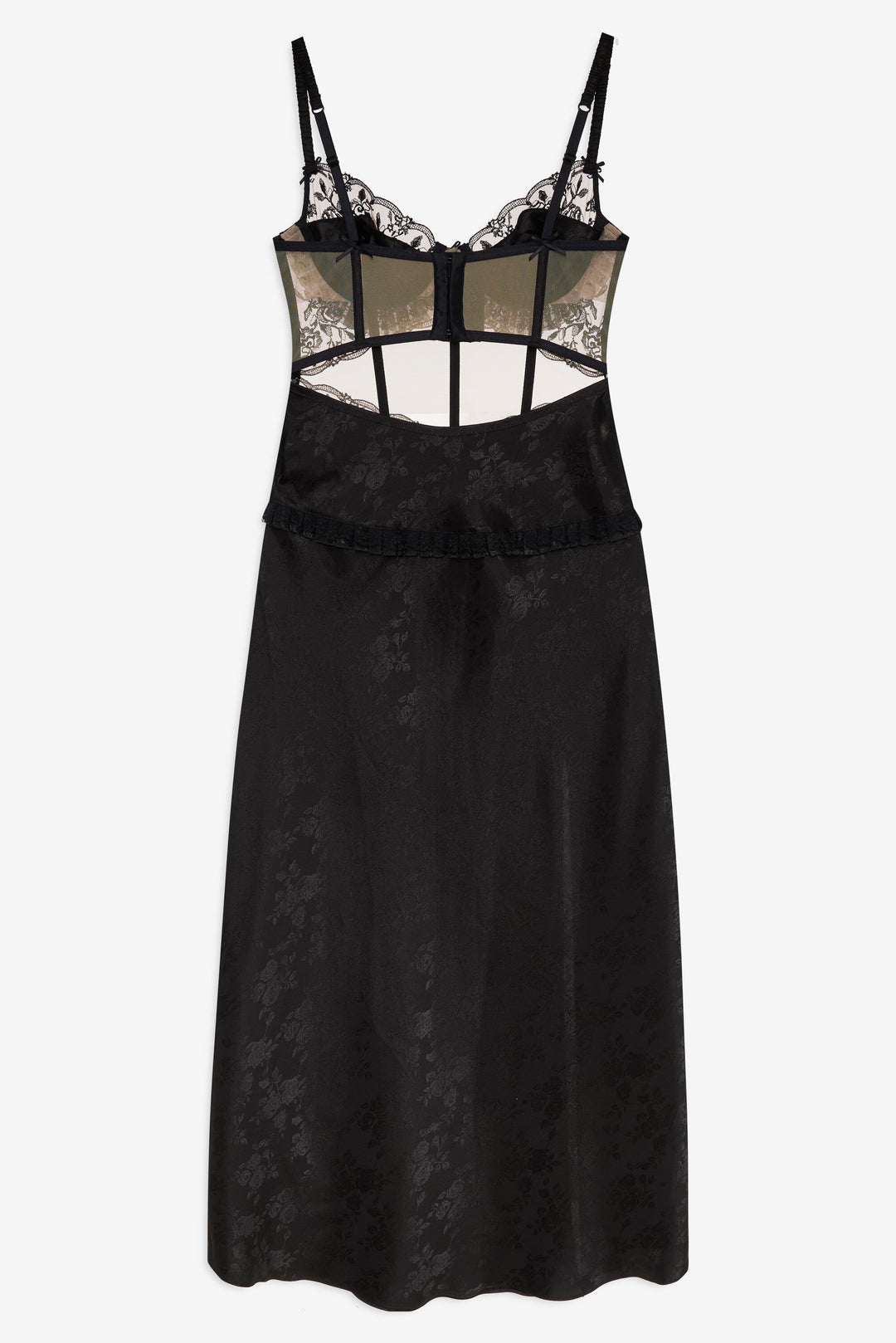 Sonia Maxi Slip Dress — Black