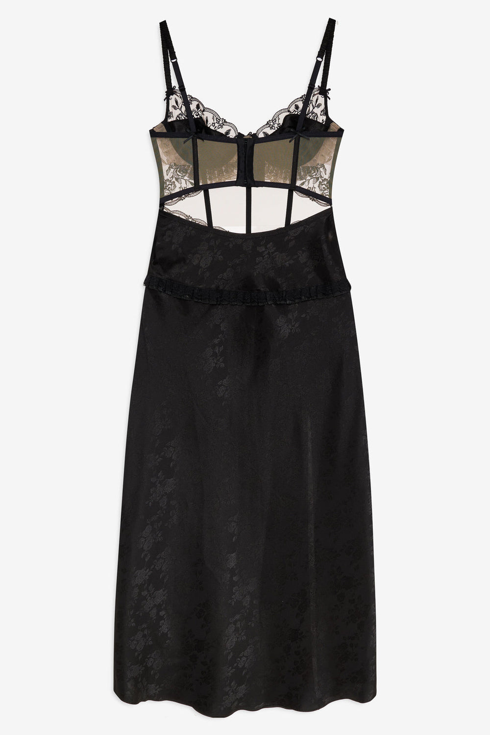 Sonia Maxi Slip Dress — Black