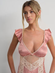 Juliet Midi Slip Dress — Terracotta