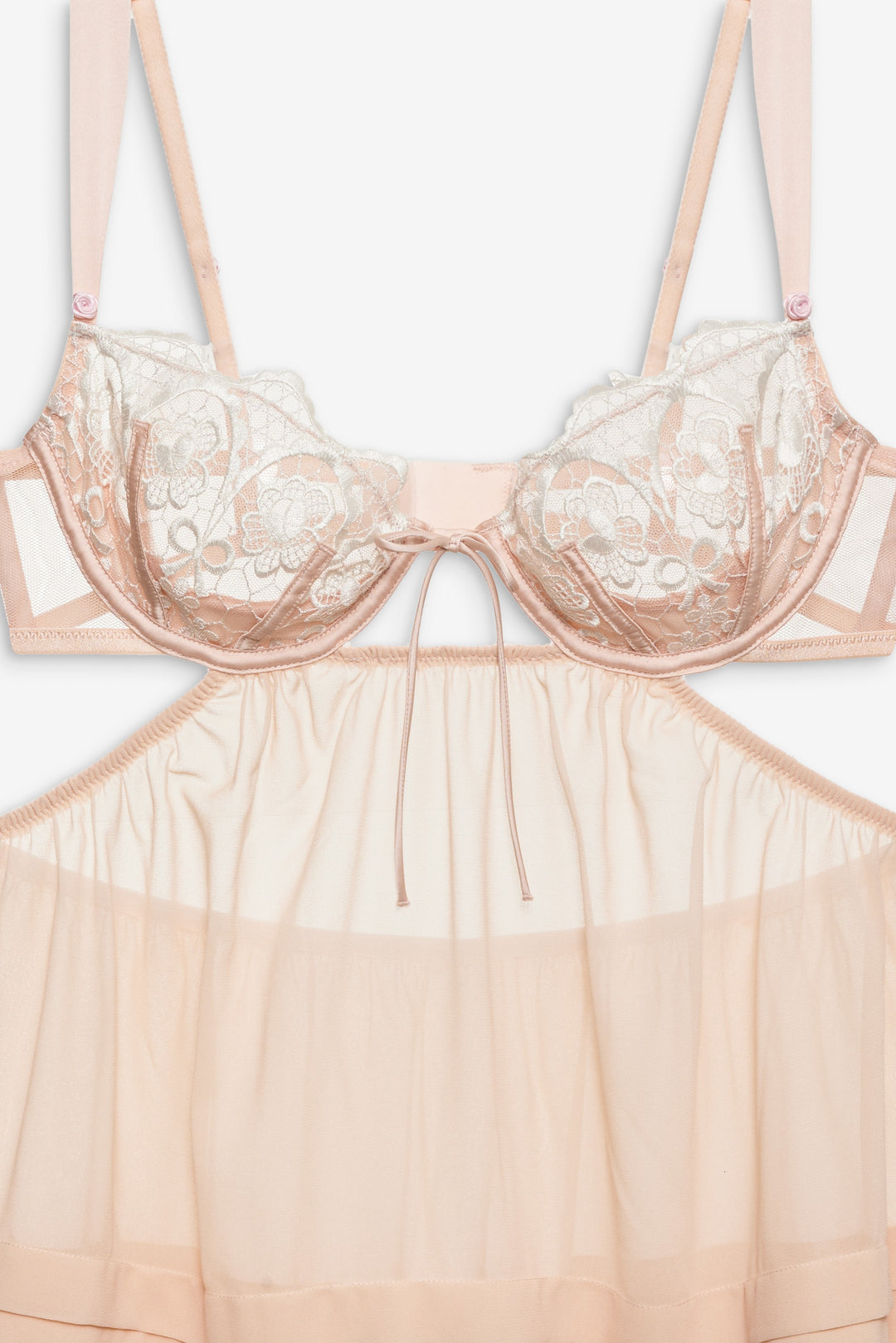 Tea Cake Lace Slip Dress — White