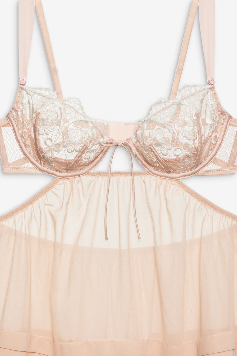 Tea Cake Lace Slip Dress — White