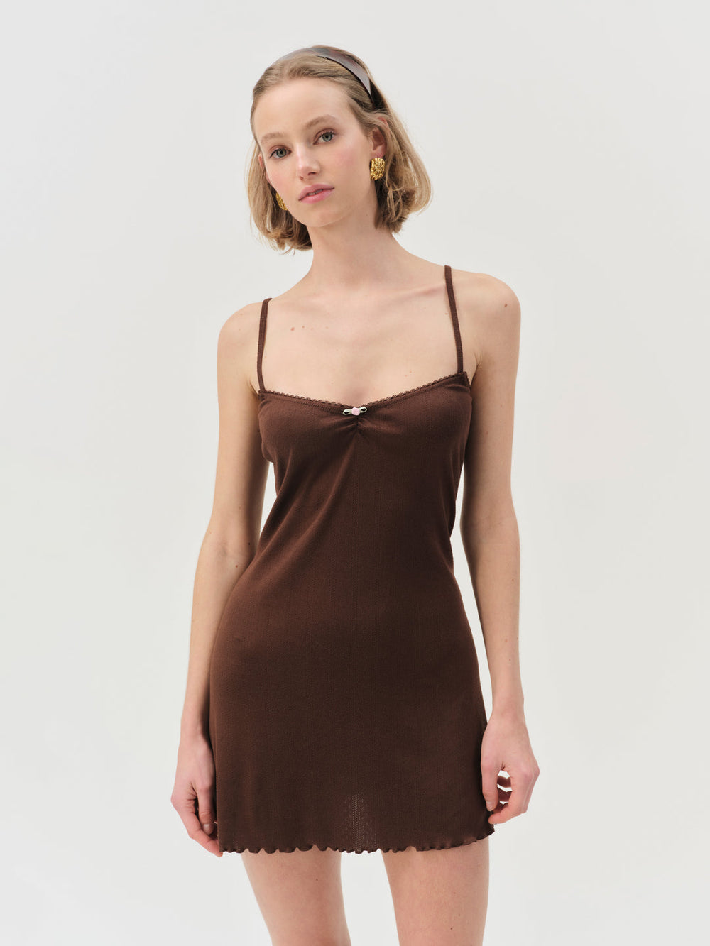 Elliana Slip Dress — Chocolate