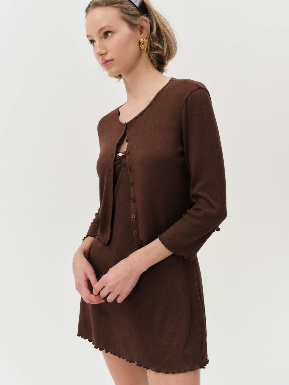 Elliana Slip Dress — Chocolate