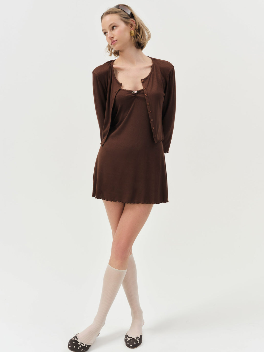 Elliana Slip Dress — Chocolate