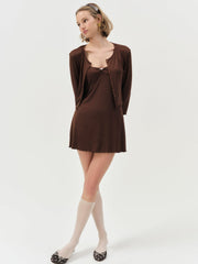 Elliana Slip Dress — Chocolate