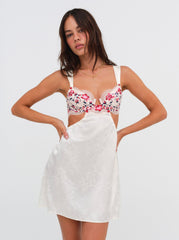 Festival Rose Slip Dress — Ivory