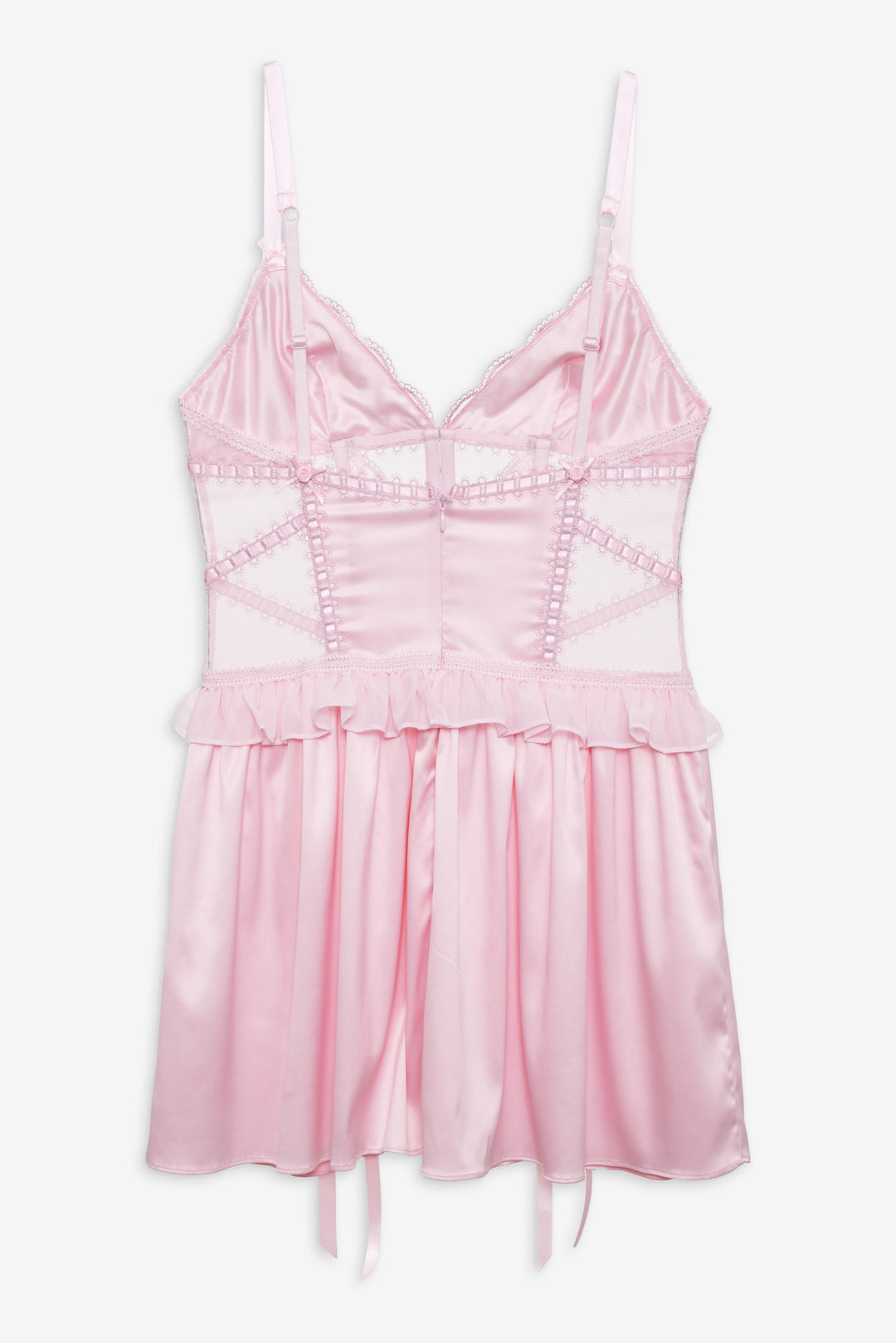 Ily Embroidered Slip Dress — Pink