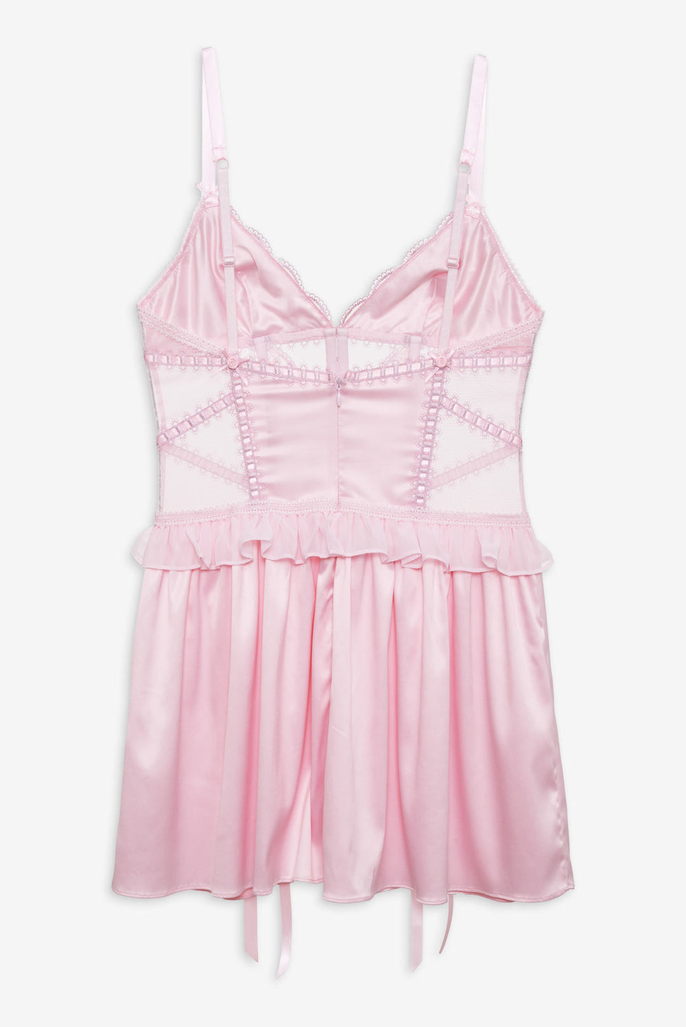 Ily Embroidered Slip Dress — Pink