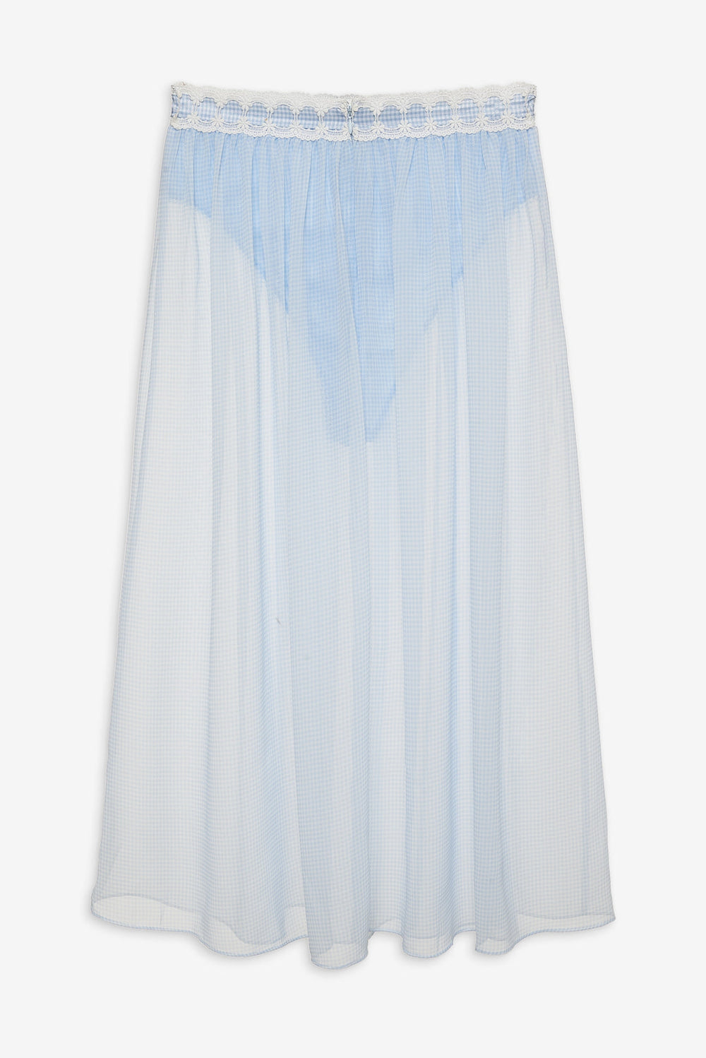 Dainty Doily Midi Skirt — Blue