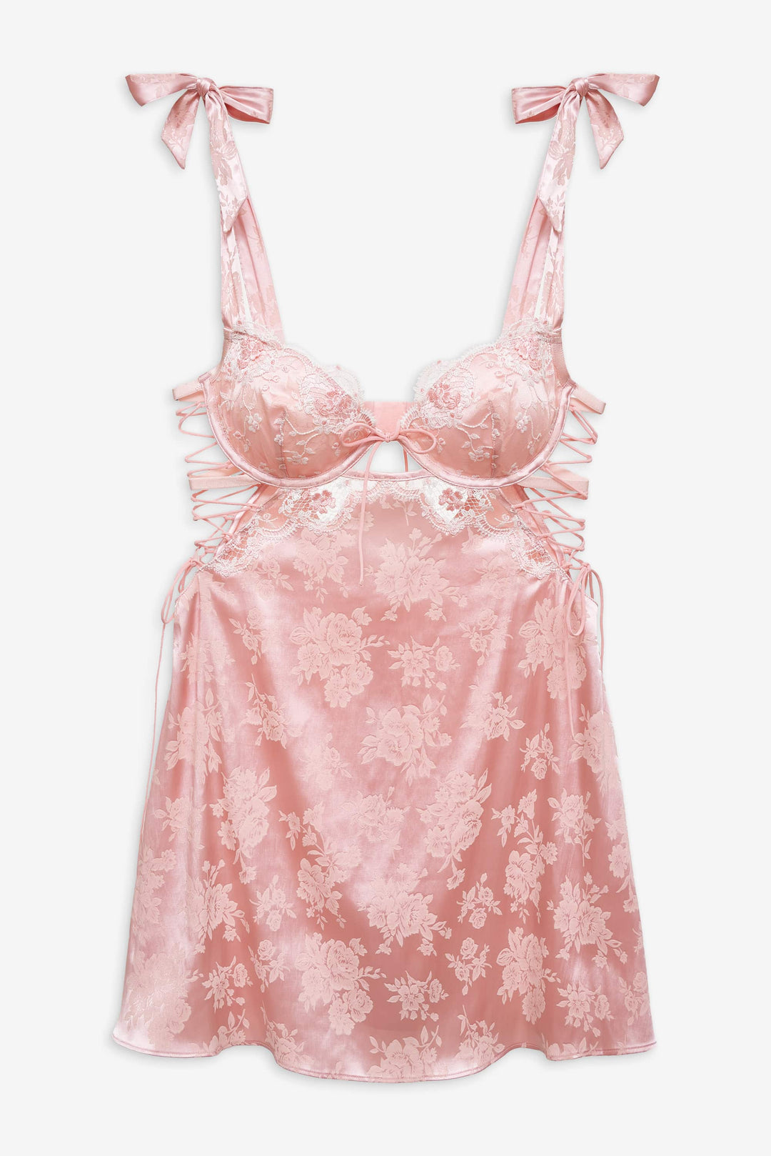 Le Fleur Slip Dress — Peach