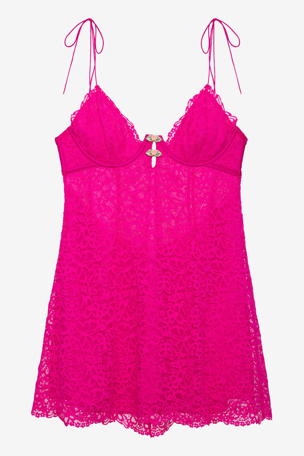 Creamsicle Lace Slip Dress — Pink