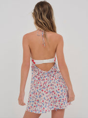 Forget Me Not Embroidery Slip Dress — White