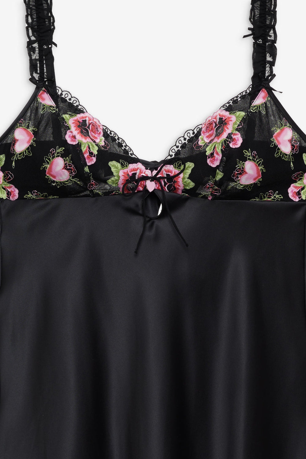 Love Garden Slip Dress — Black