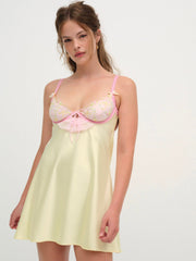 Sunny Bouquet Slip Dress — Multi Yellow