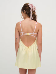 Sunny Bouquet Slip Dress — Multi Yellow