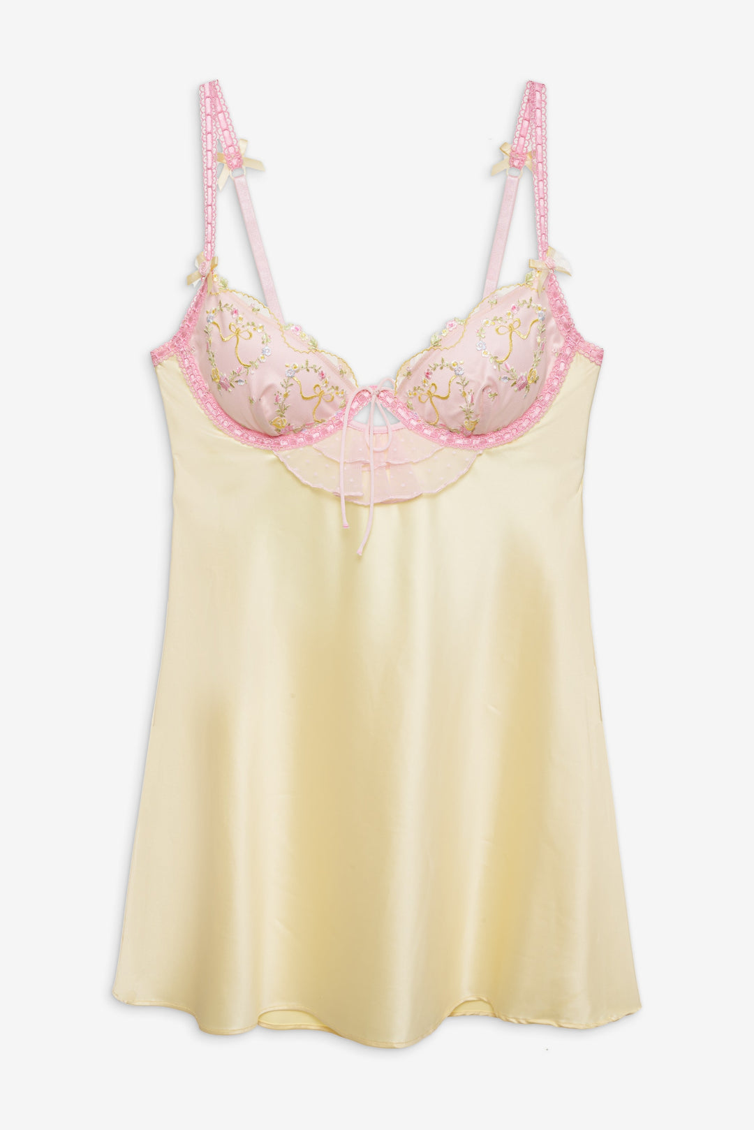 Sunny Bouquet Slip Dress — Multi Yellow