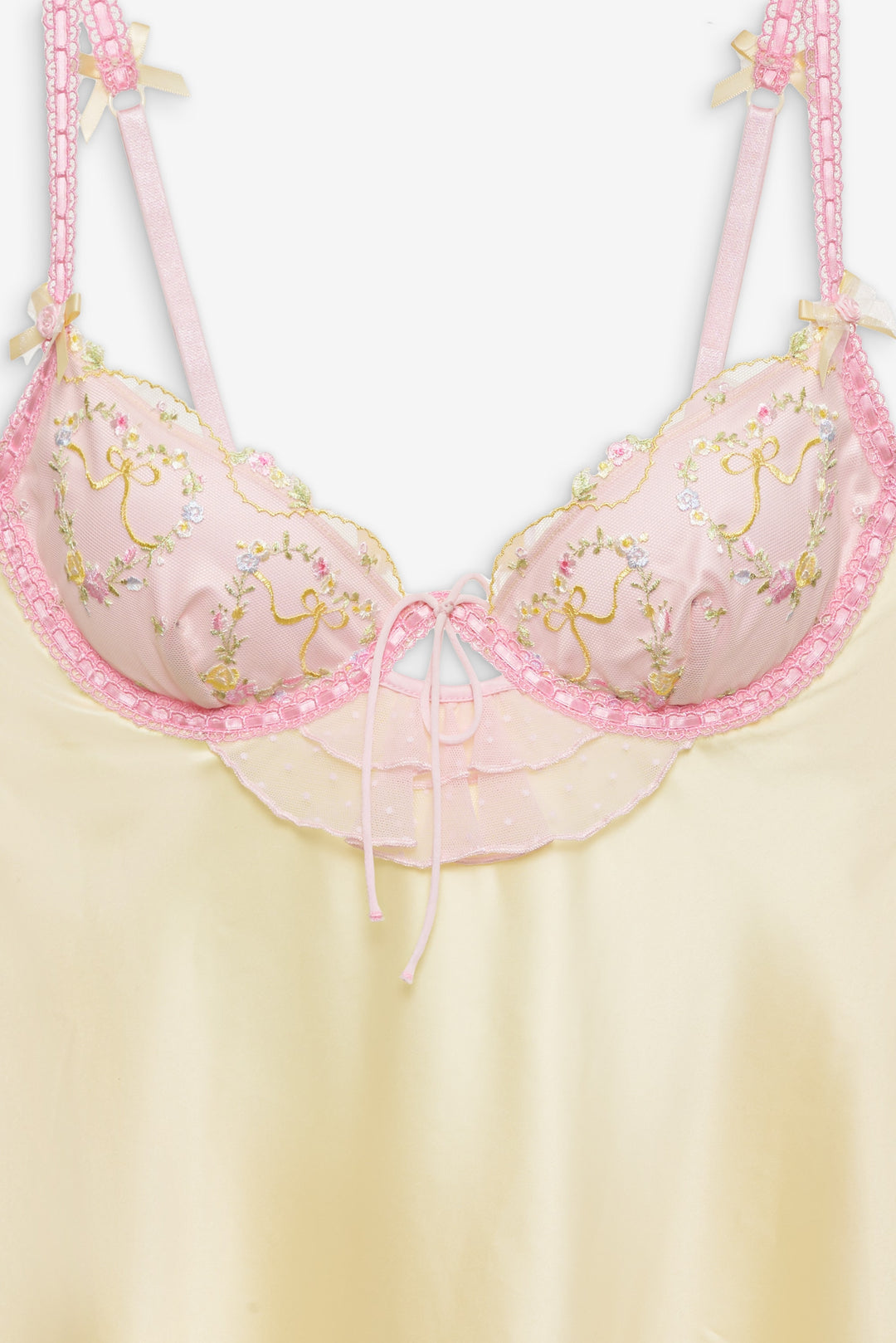 Sunny Bouquet Slip Dress — Multi Yellow