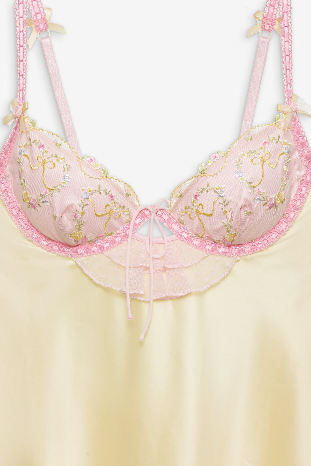 Sunny Bouquet Slip Dress — Multi Yellow