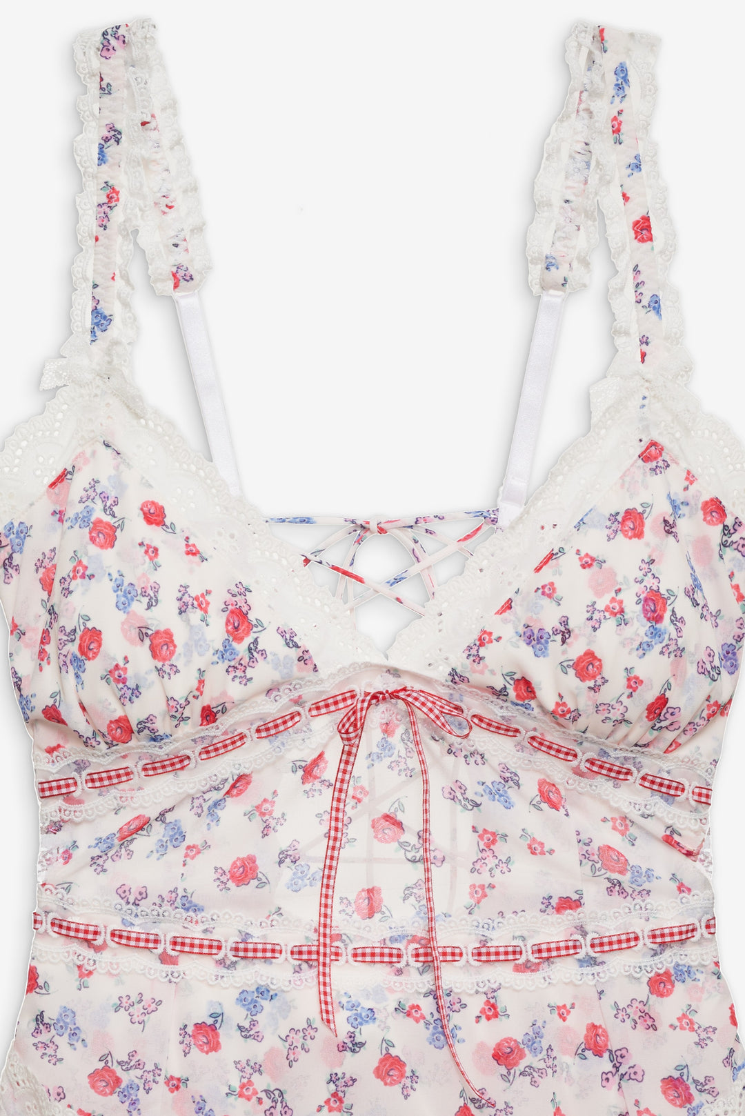 Ditsy Day Slip Dress — Red