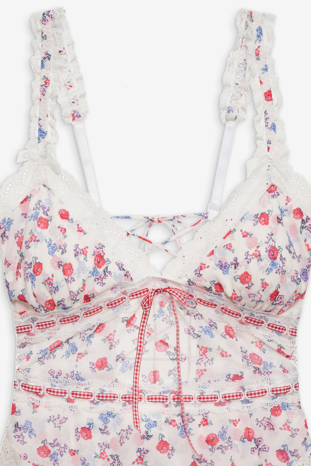 Ditsy Day Slip Dress — Red