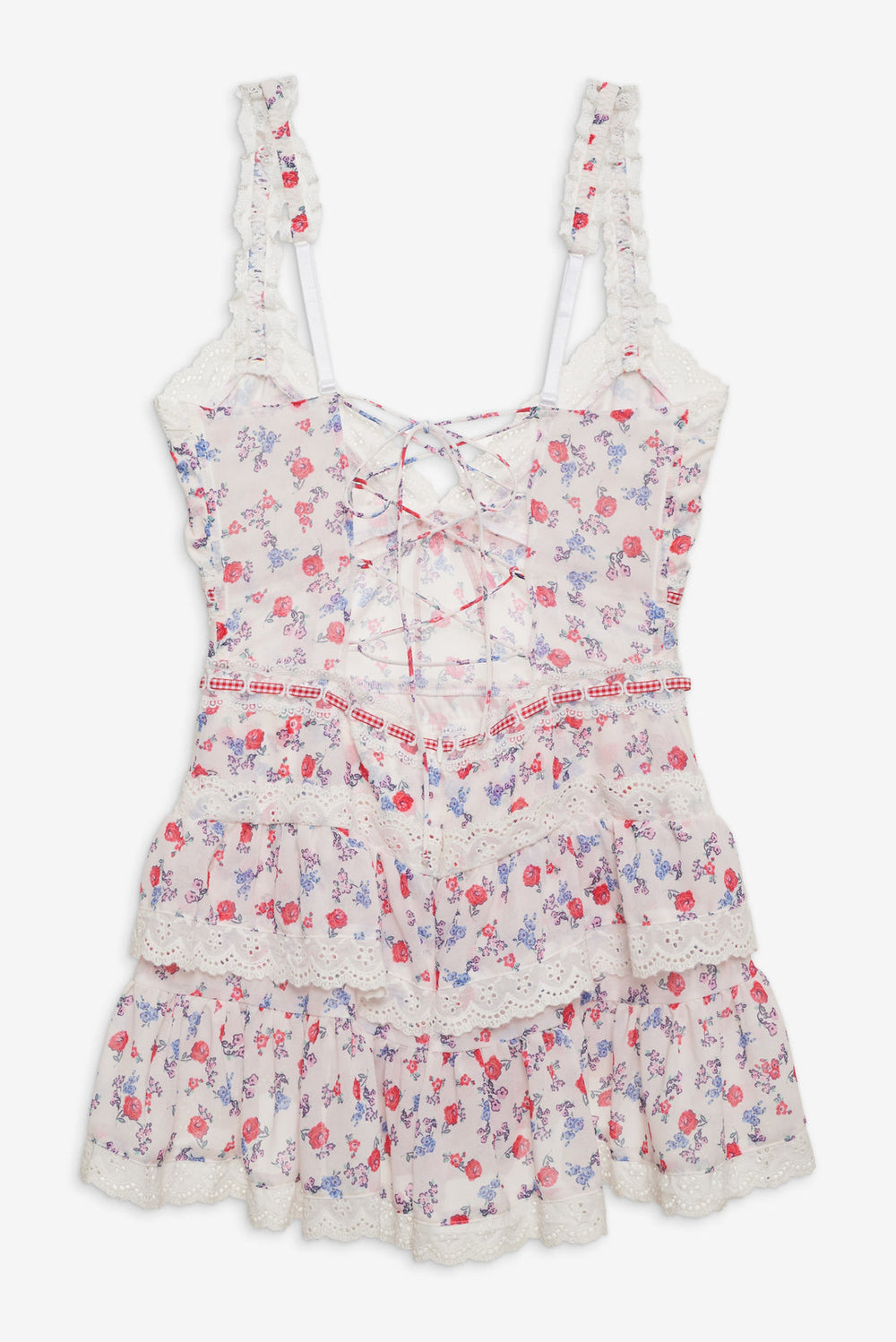 Ditsy Day Slip Dress — Red