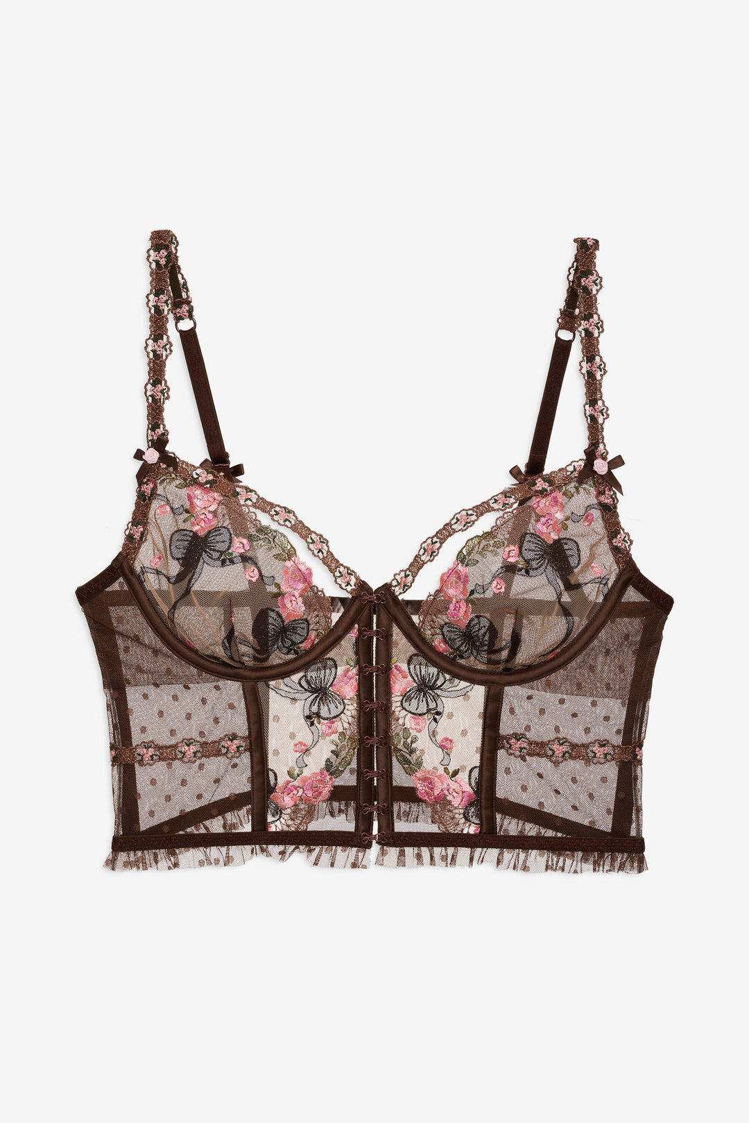 Runaway Bows Bustier — Brown