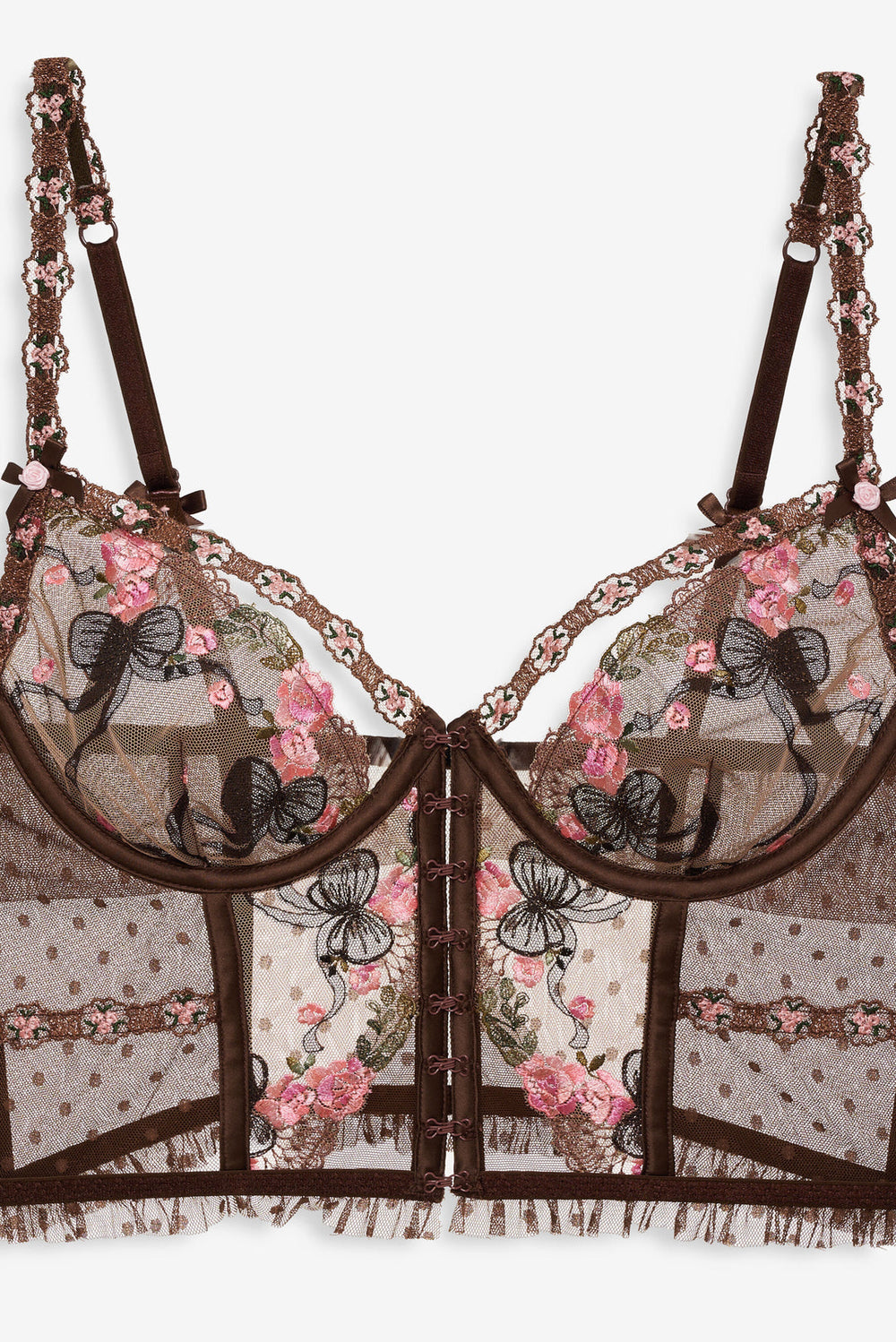 Runaway Bows Bustier — Brown