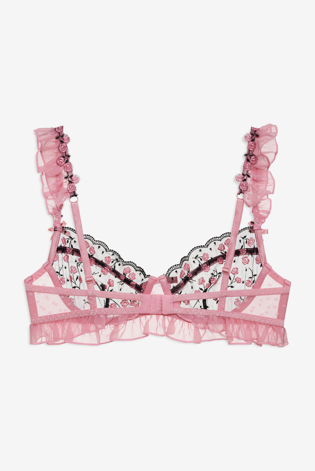Rose Cluster Underwire Bra — Pink