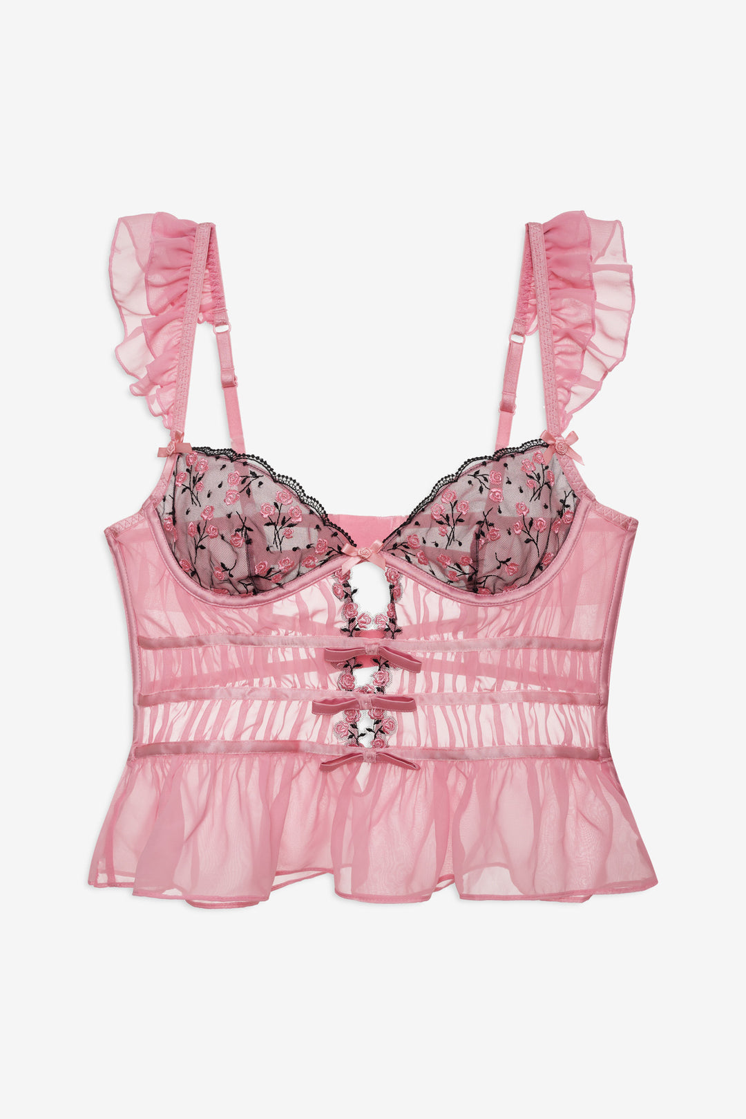 Rose Cluster Bustier — Pink
