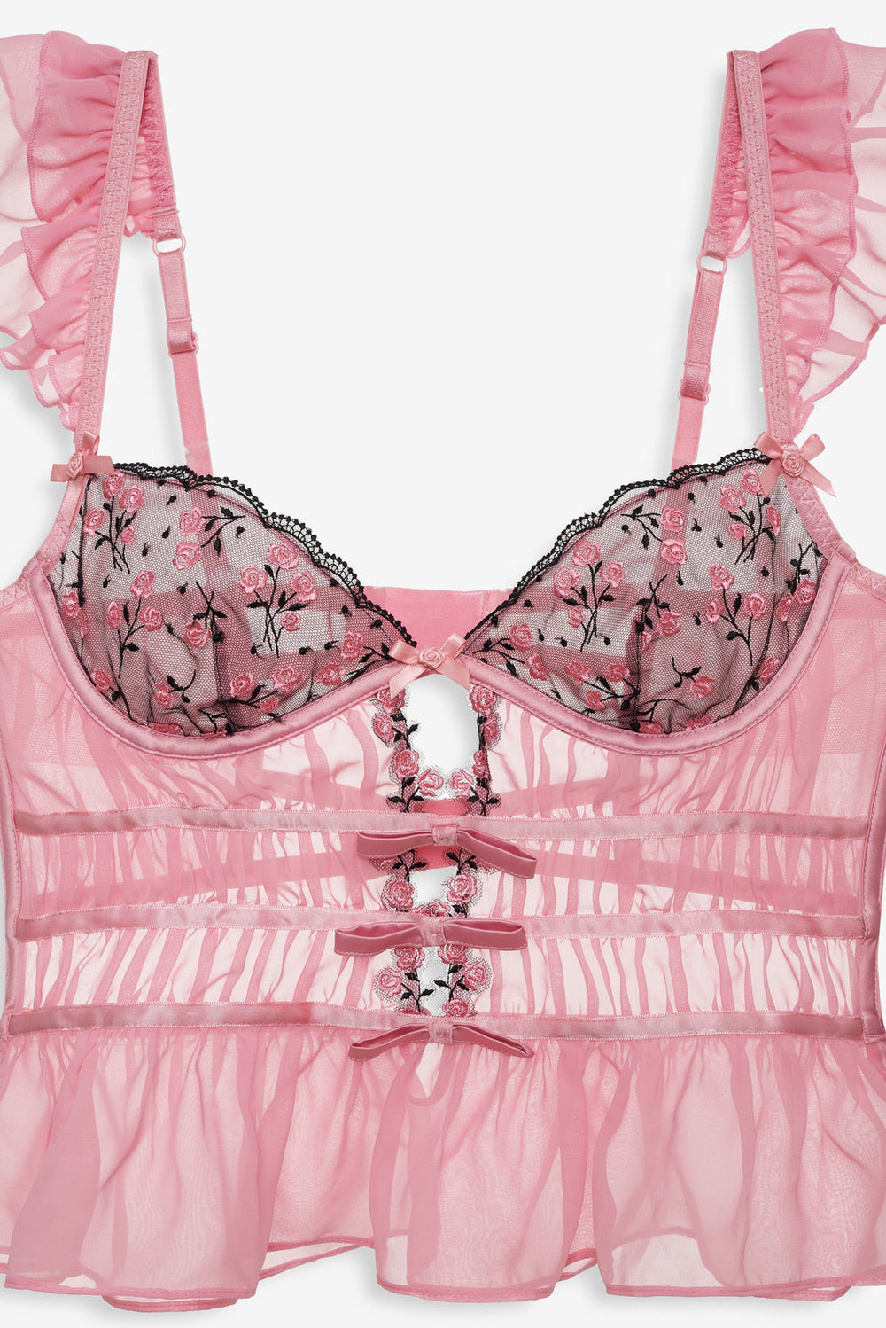 Rose Cluster Bustier — Pink