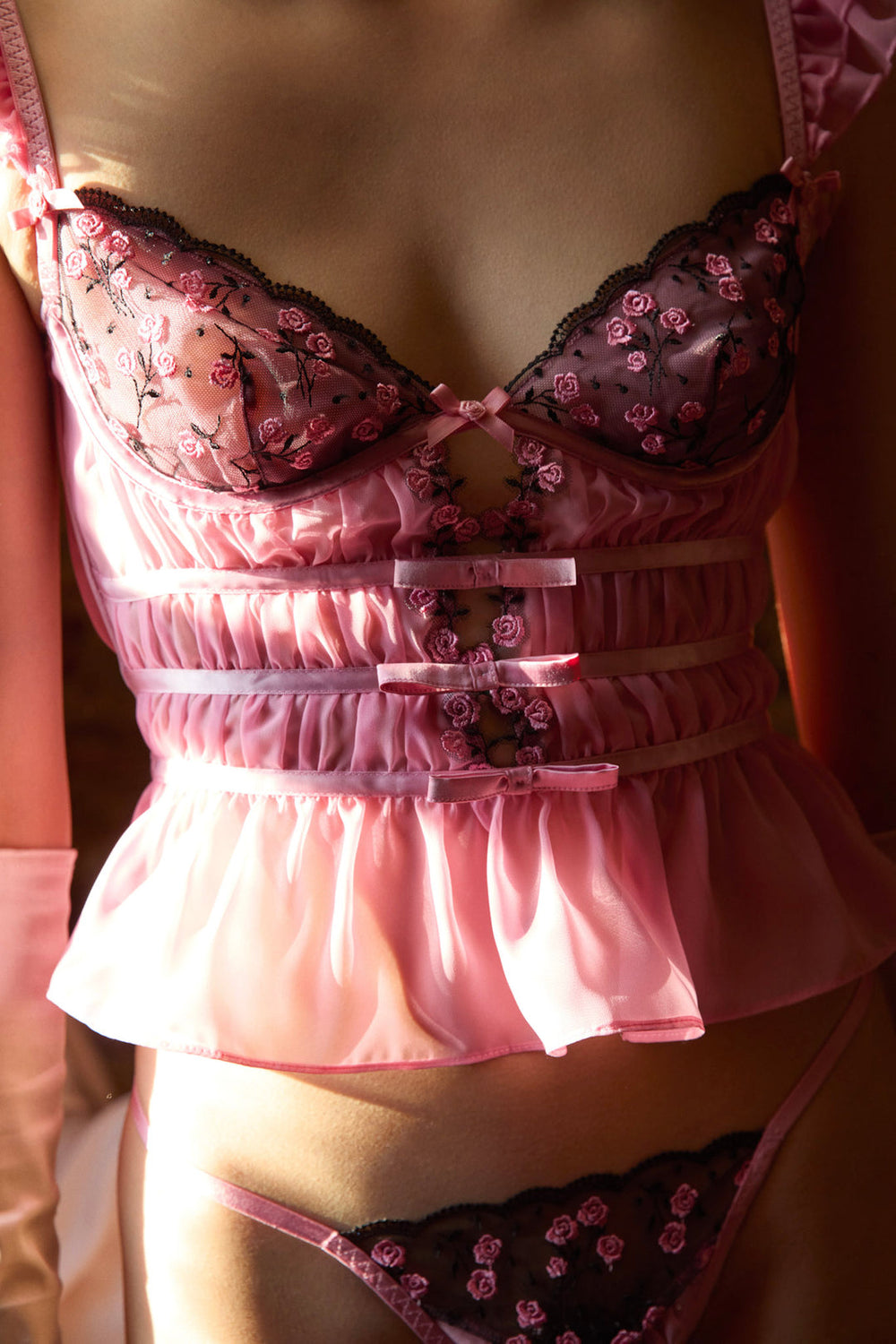 Rose Cluster Bustier — Pink