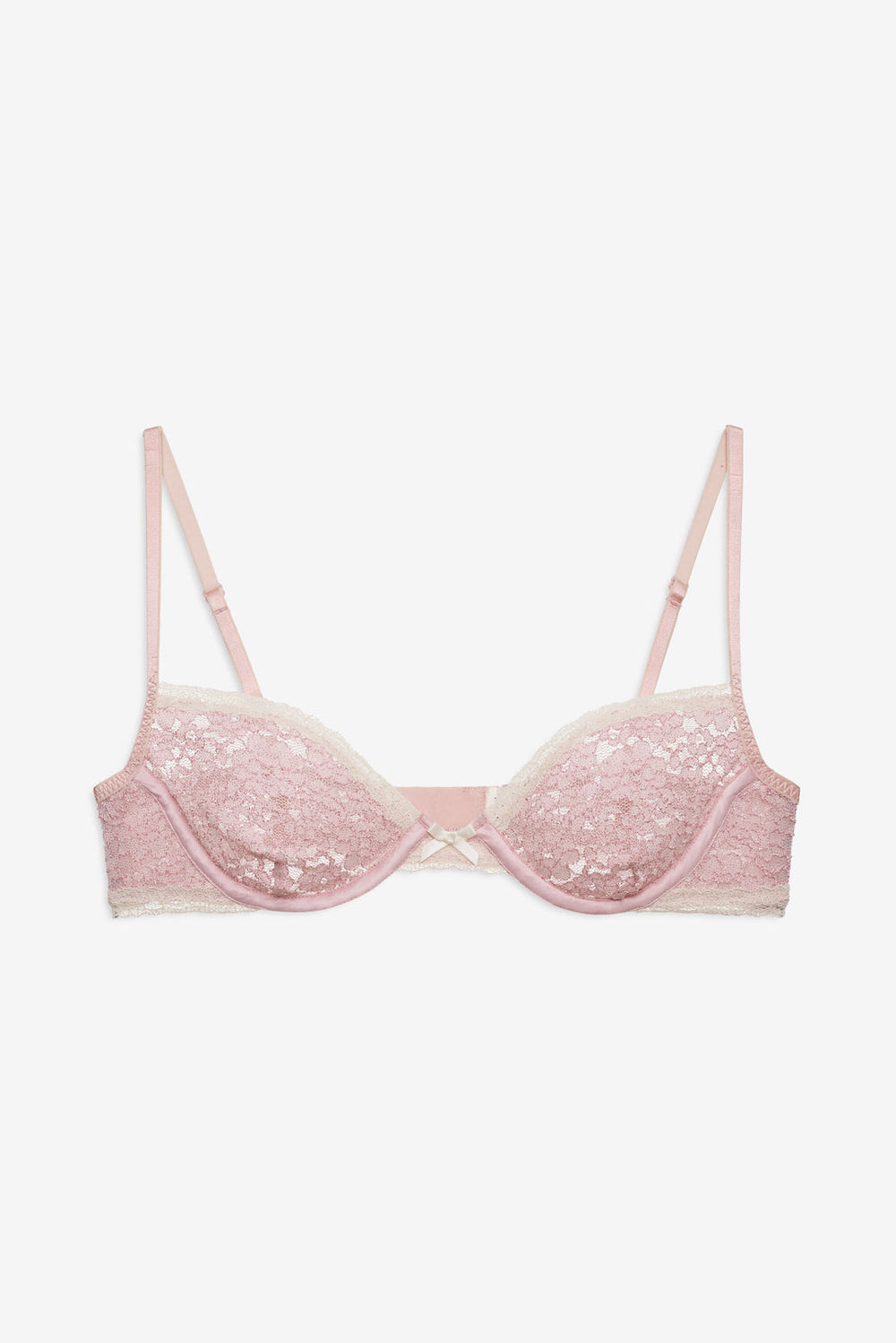 Pamela Stretch Lace Underwire Bra — Pink