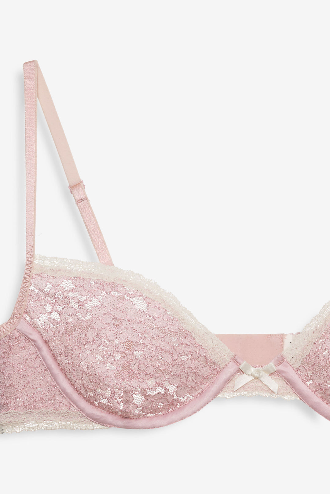 Pamela Stretch Lace Underwire Bra — Pink