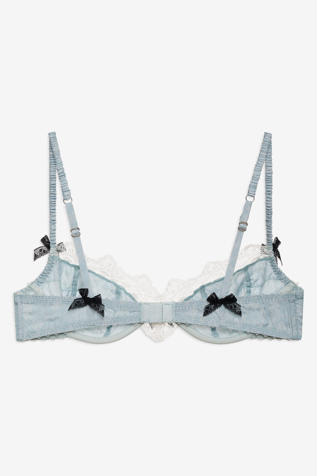 Bluebird Jacquard Underwire Bra — Dusty Blue