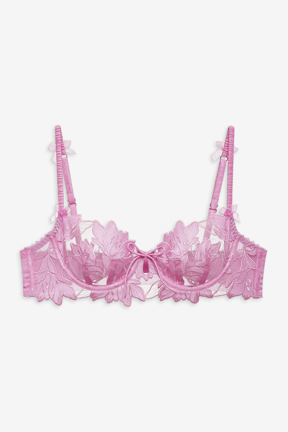 Maye Embroidered Underwire Bra — Pink