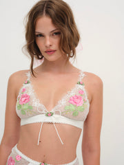 Heirloom Rose Bralette — White