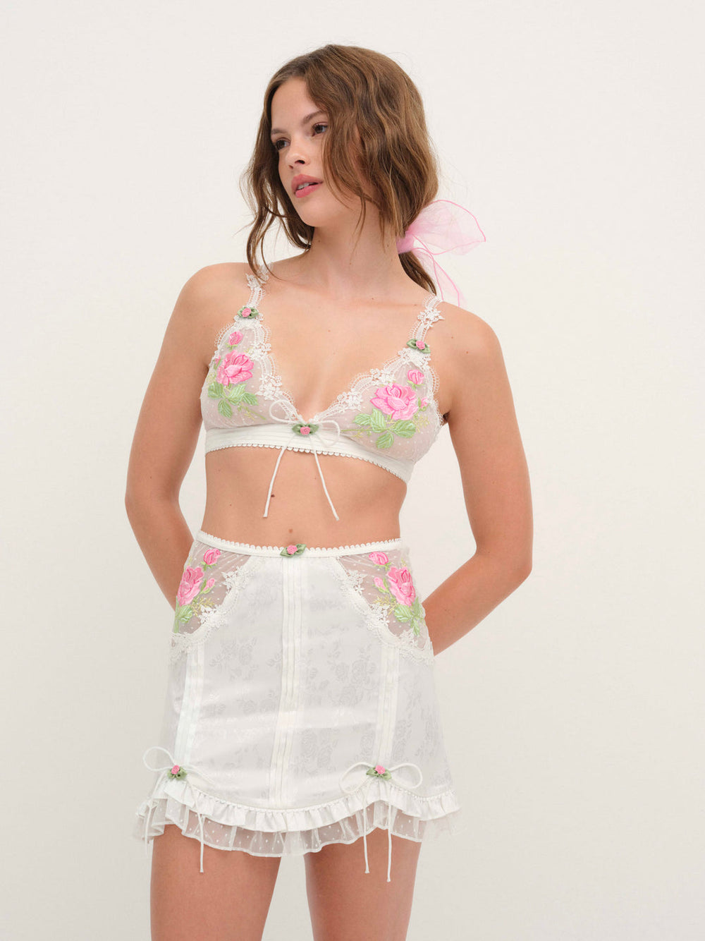 Heirloom Rose Bralette — White