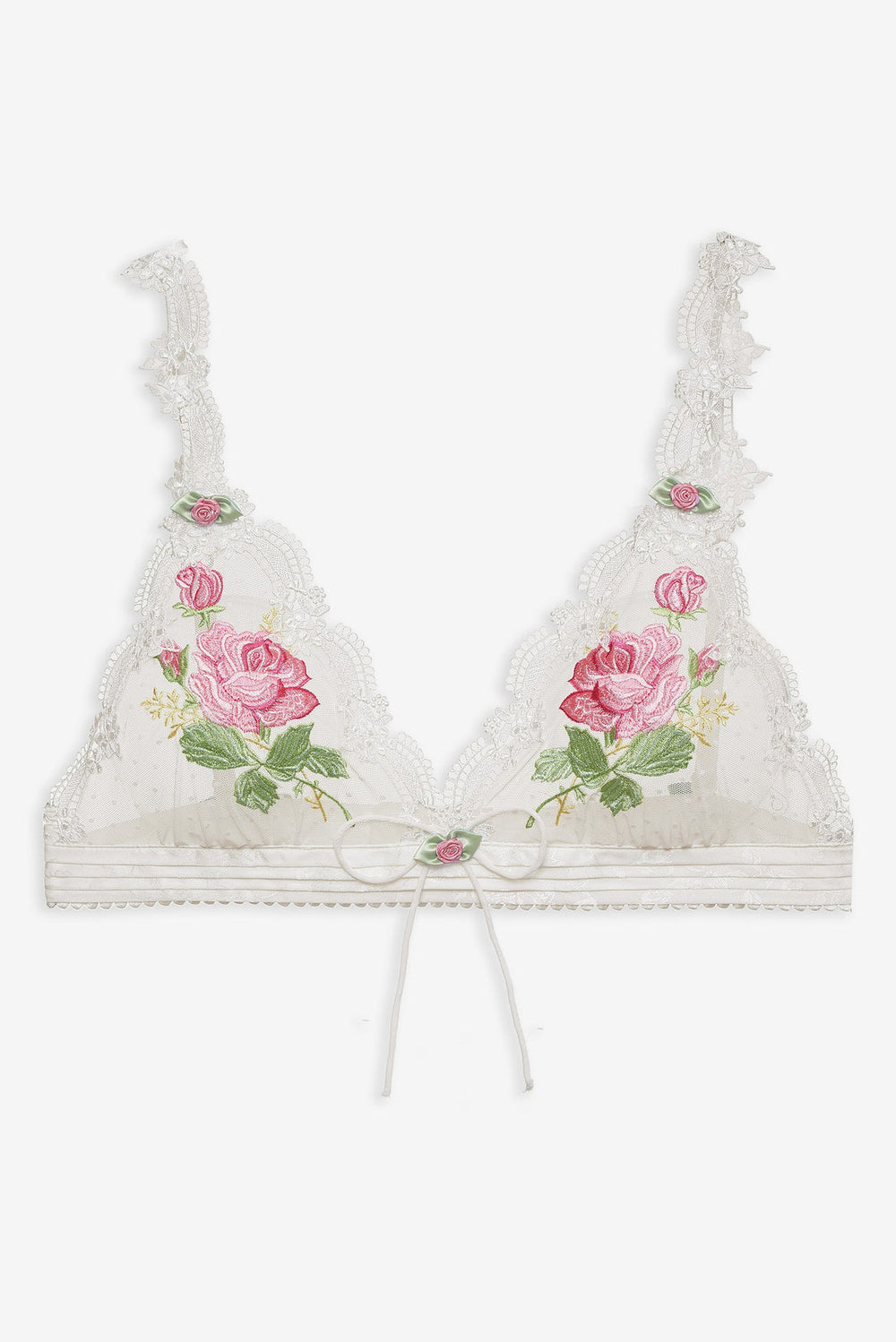 Heirloom Rose Bralette — White