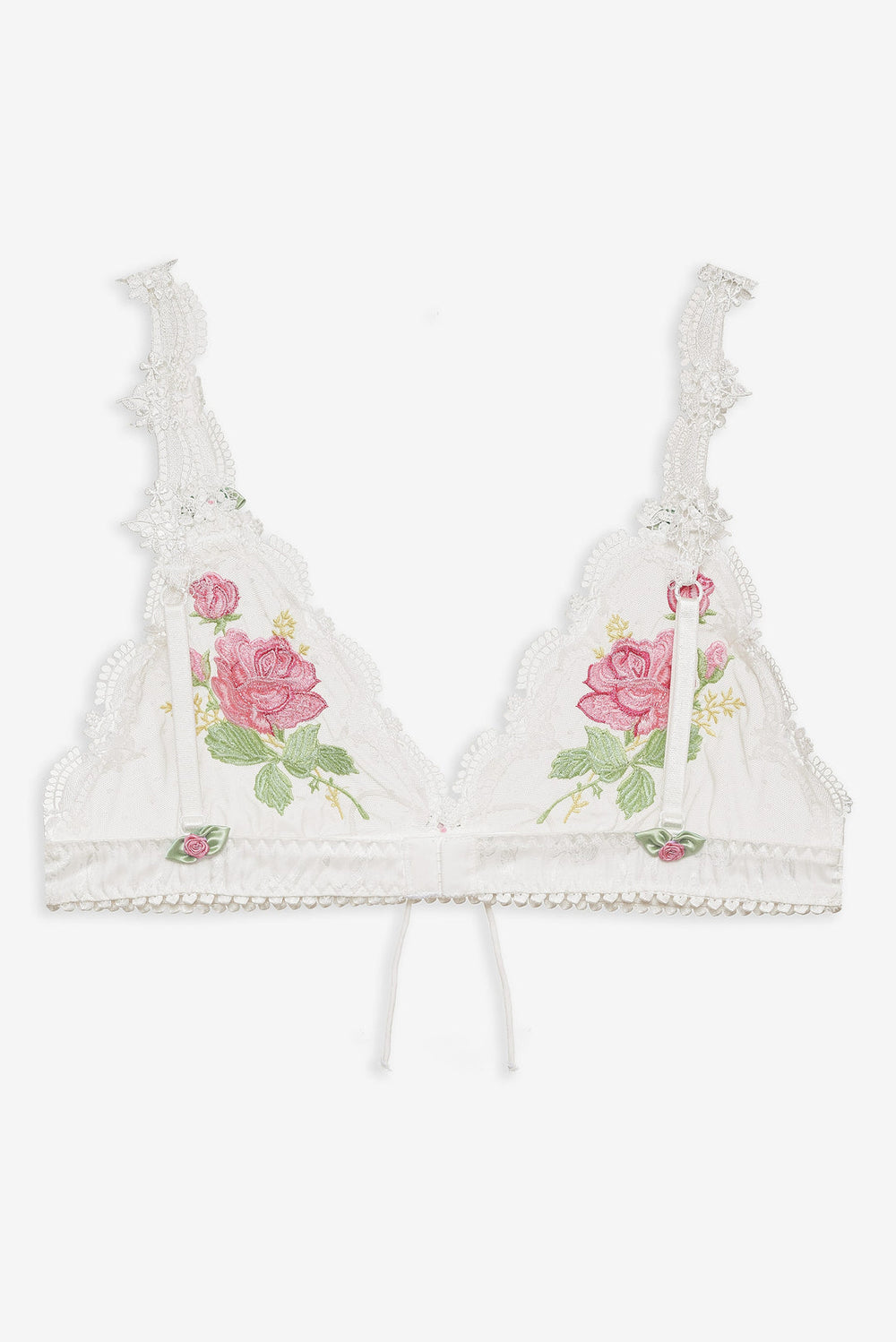 Heirloom Rose Bralette — White